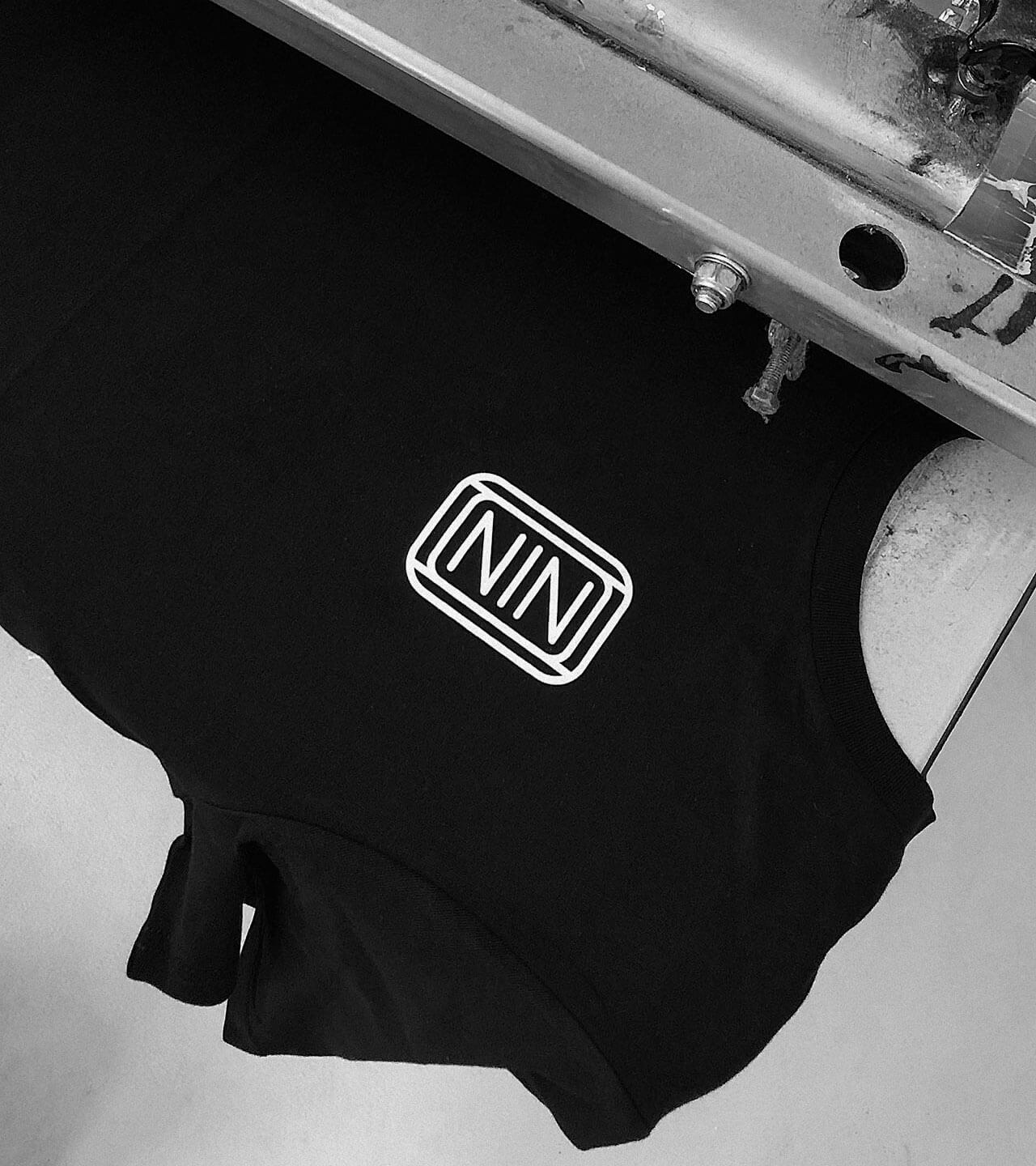 Freshly screen printed t-shirt design