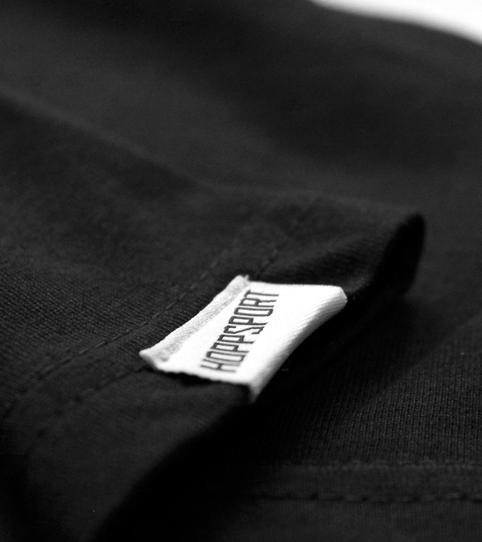 T-shirt sleeve label.