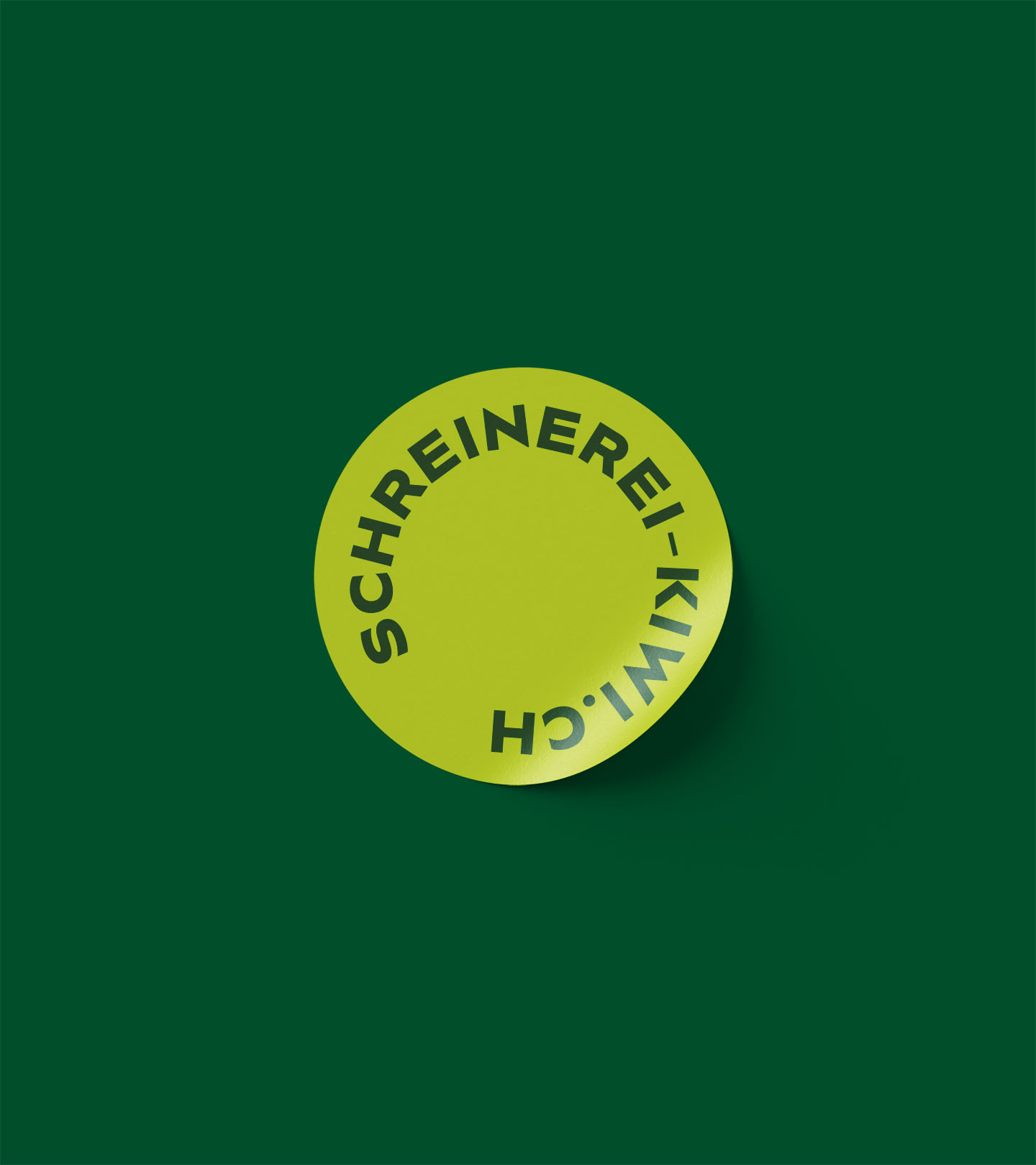 Round sticker on which says: Designs, Plans, Builds