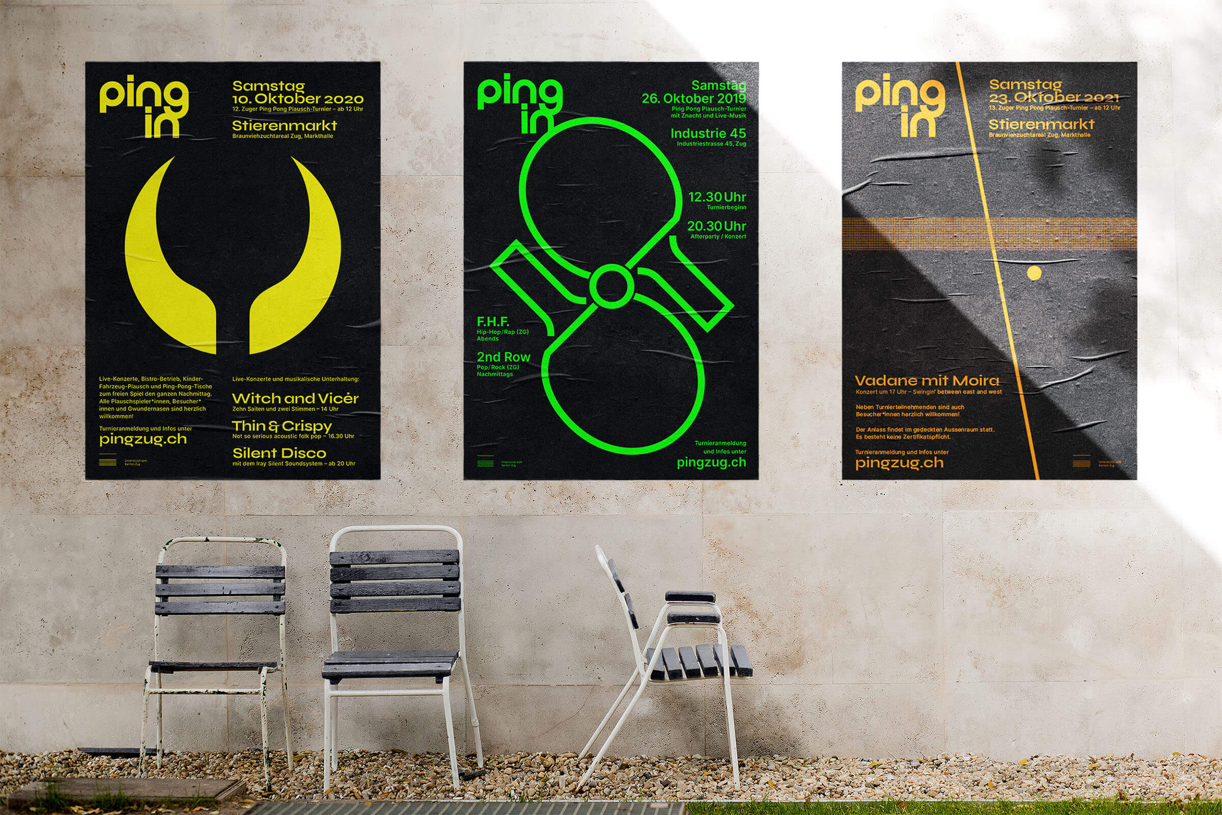Posters for recurring table tennis tournaments