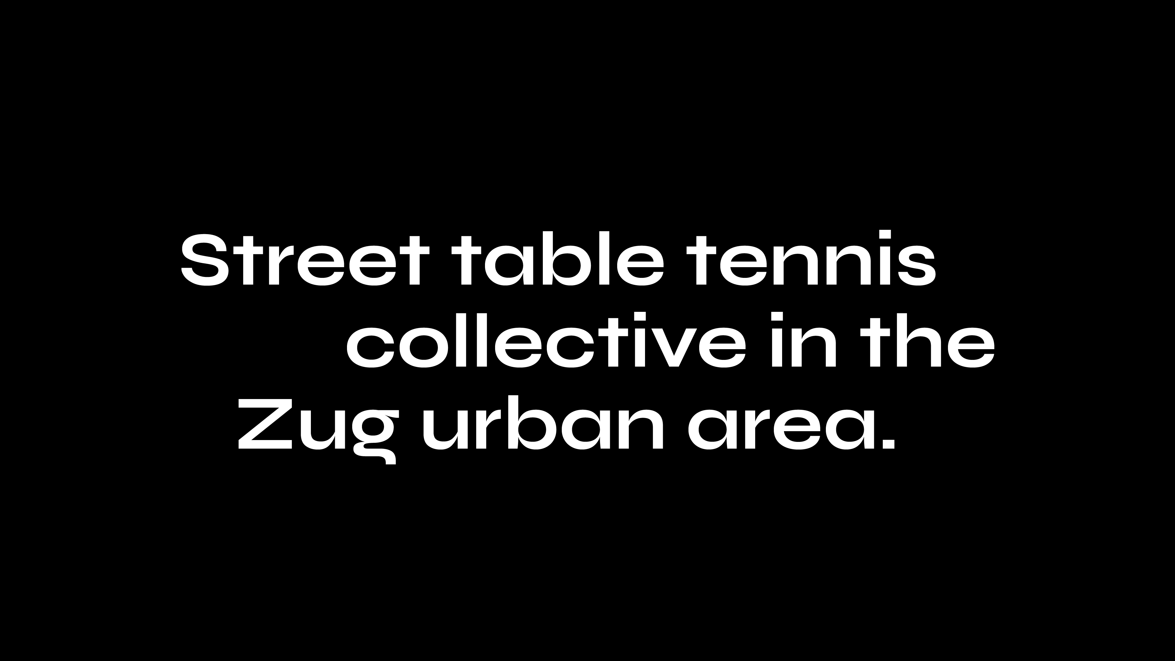 Street table tennis collective in the Zug urban area.