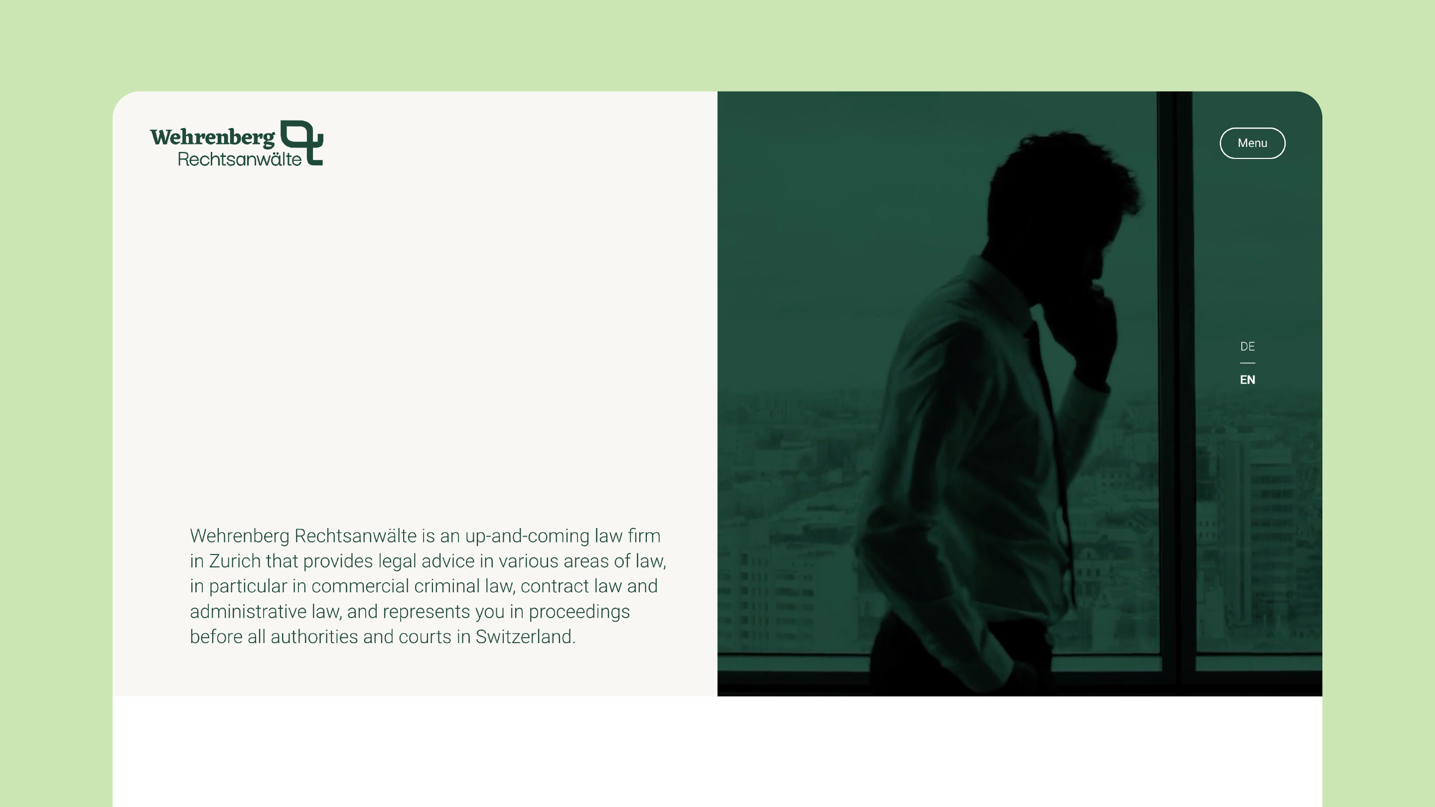 Responsive website design for a law firm